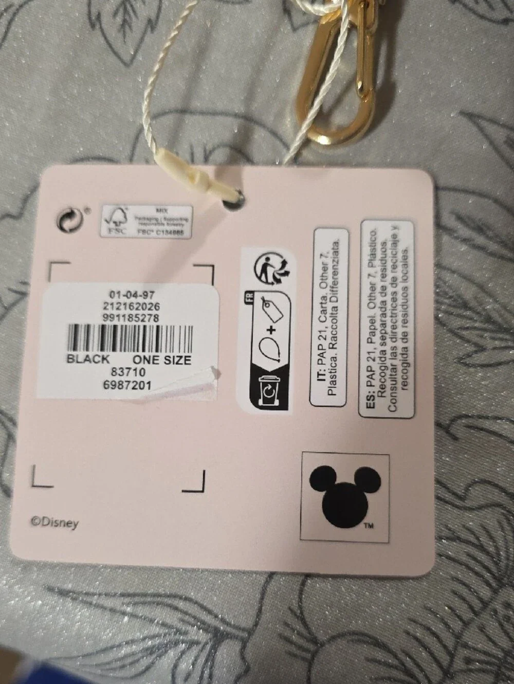 Disney Mickey Mouse Round Ear Wristlet Coin Purse - Black, Red & White